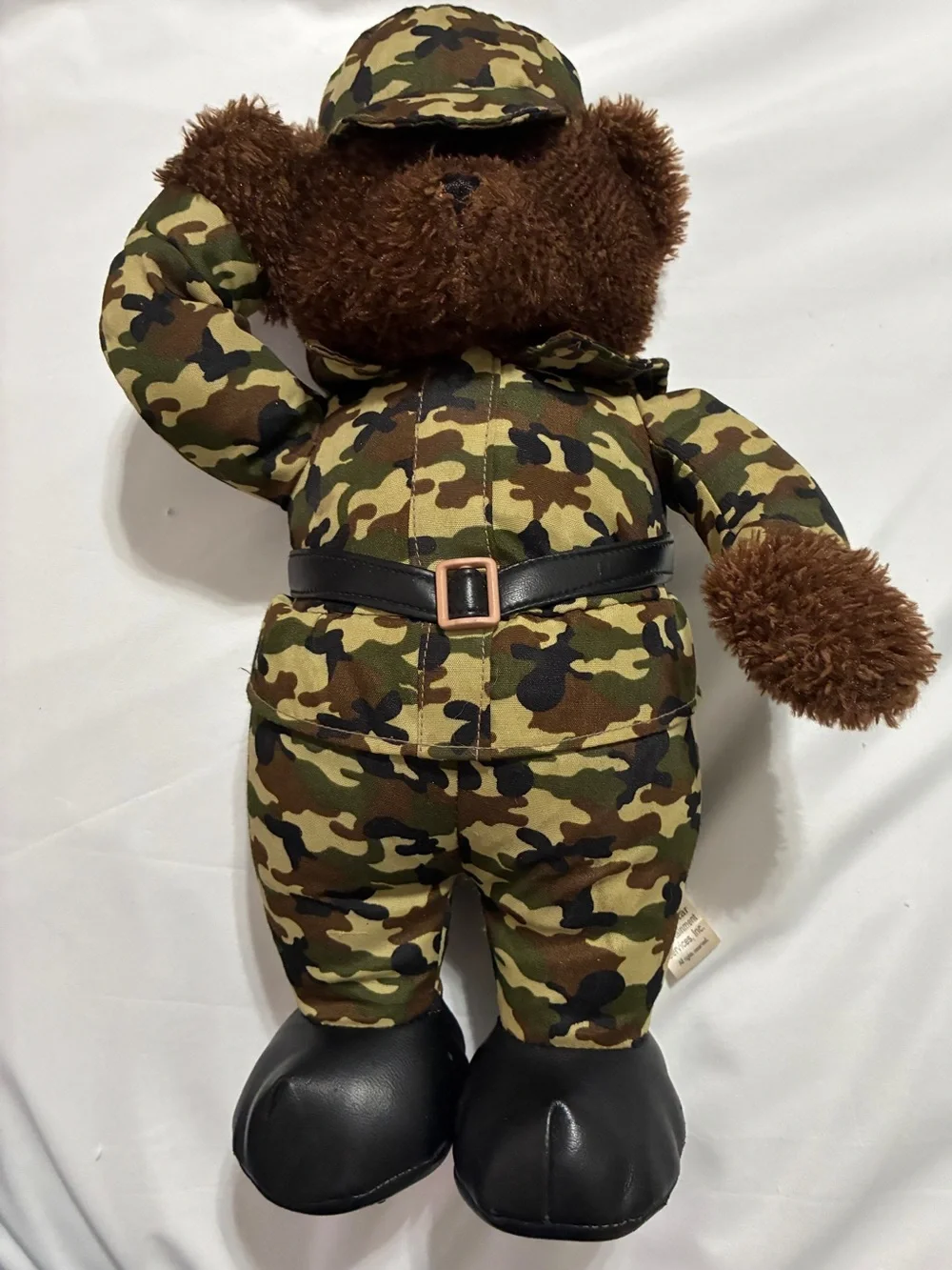 Sugar Loaf 16” Military Camo Teddy Bear Saluting Soldier 2007 Stuffed Animal